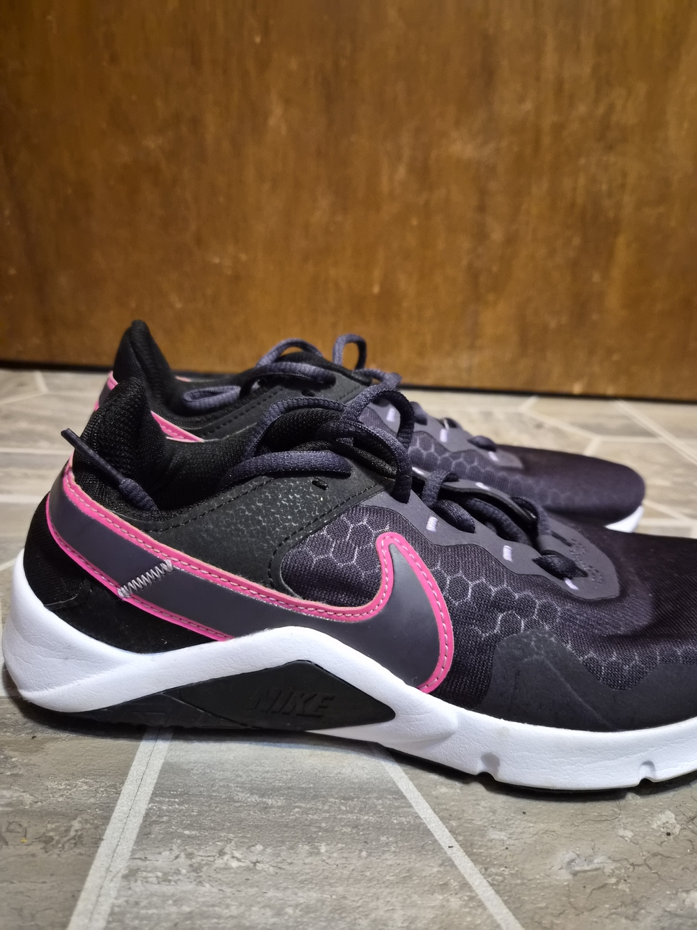 Nike Black and Pink Women's Running Sneakers